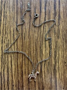 Horse Pendant Necklace for Small Pet Lovers - Gold Tone